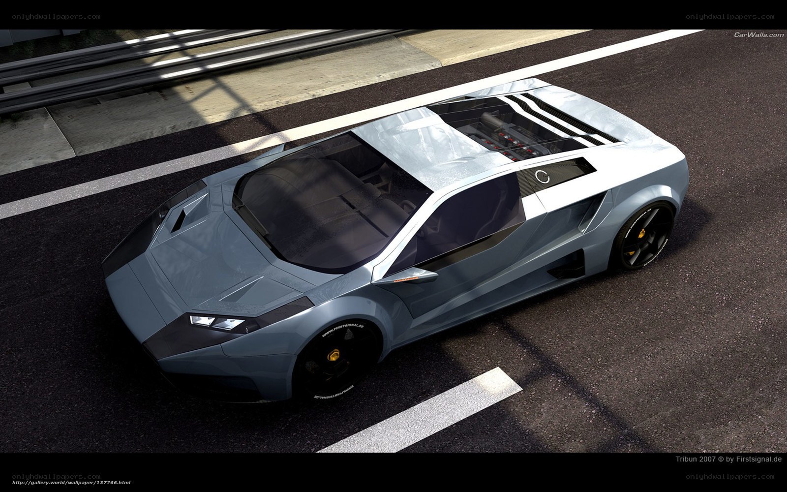 futuristic sports car on track