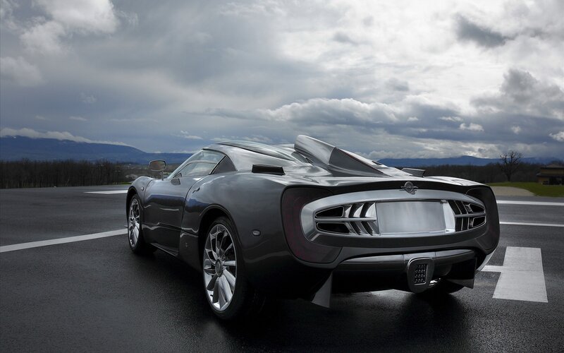 futuristic sports car on track