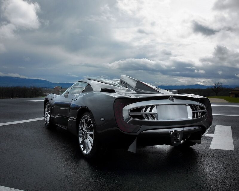 futuristic sports car on track