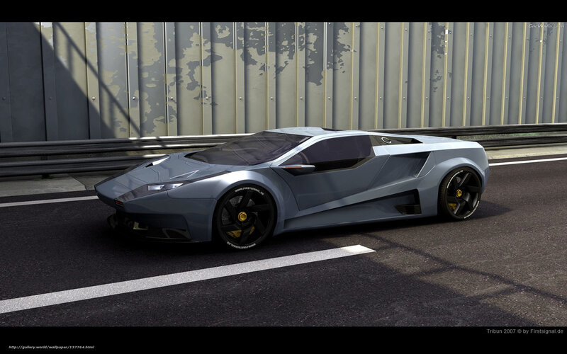 futuristic sports car on track