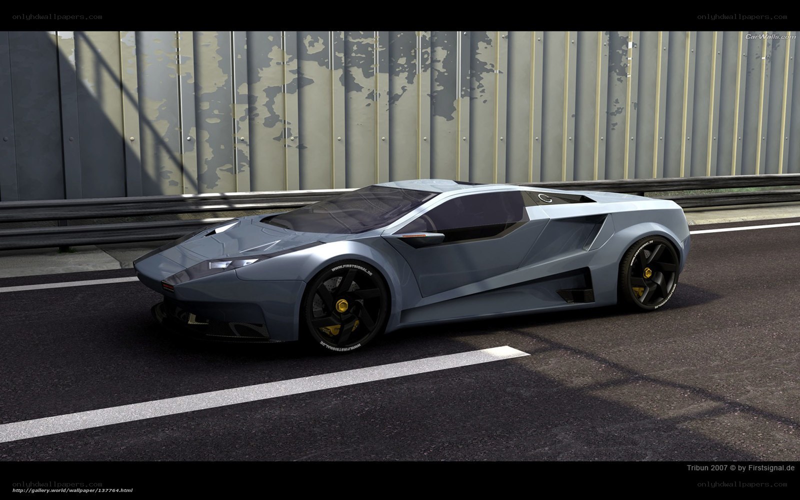 futuristic sports car on track