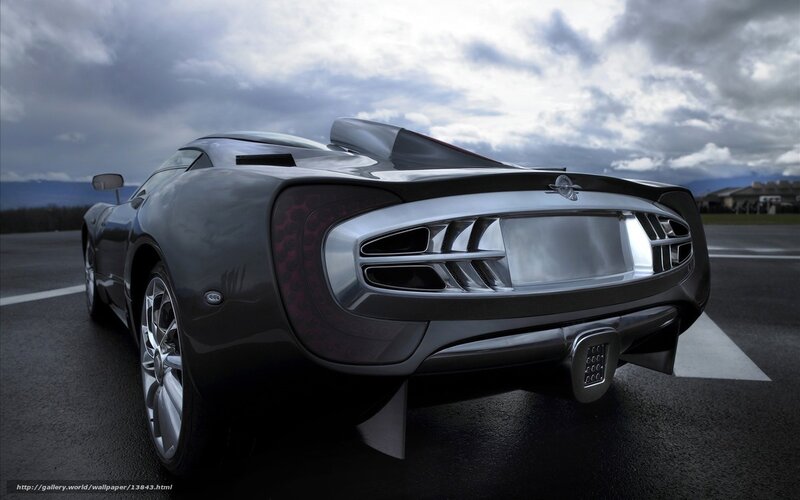 futuristic sports car rear view