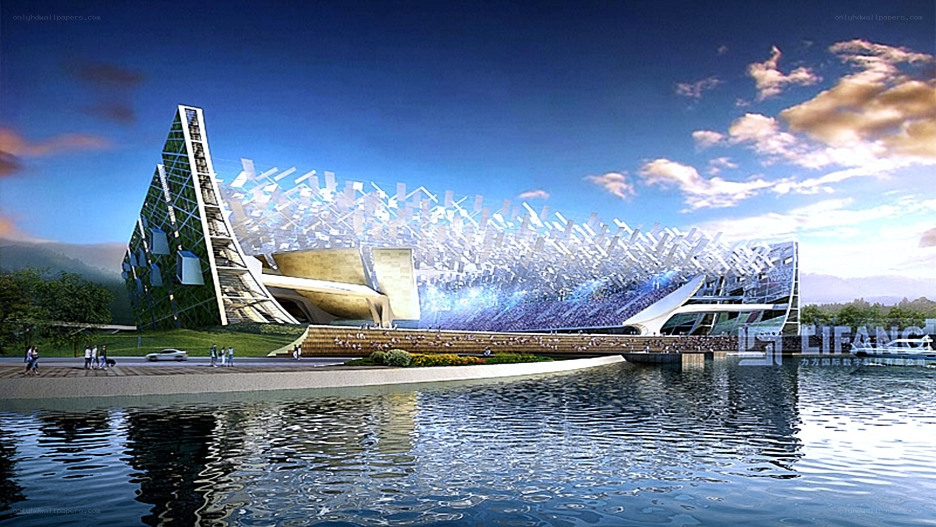 futuristic stadium design