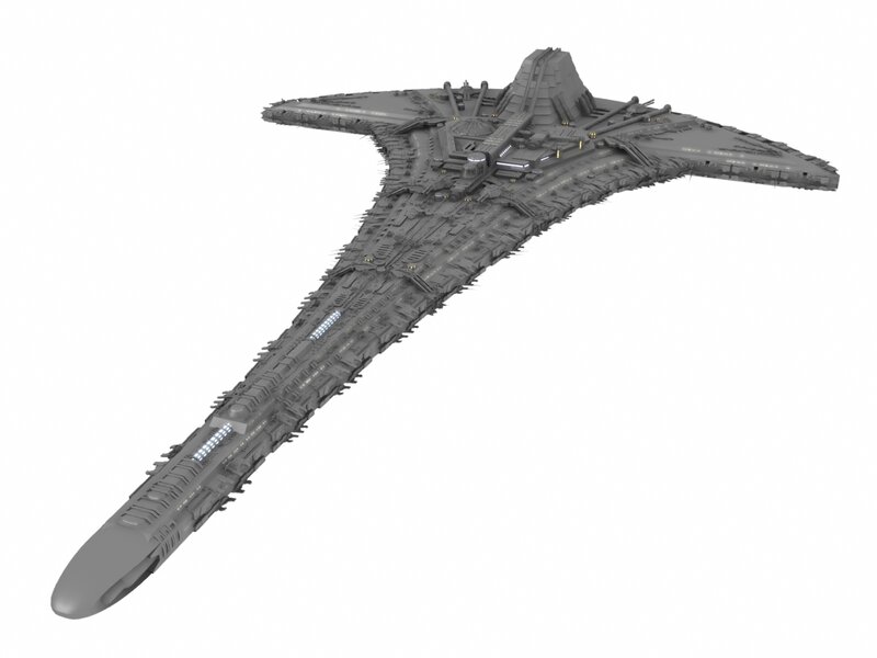 futuristic starship model
