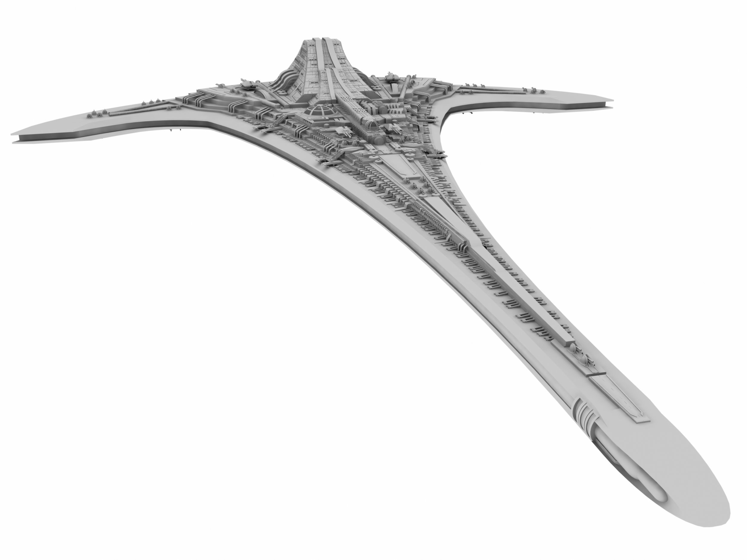 futuristic starship model