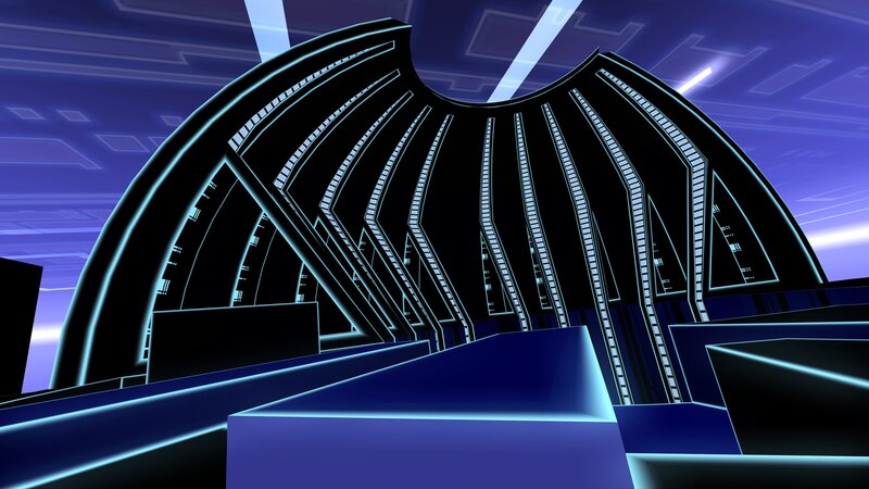 Futuristic Structure — Blue, Dramatic
