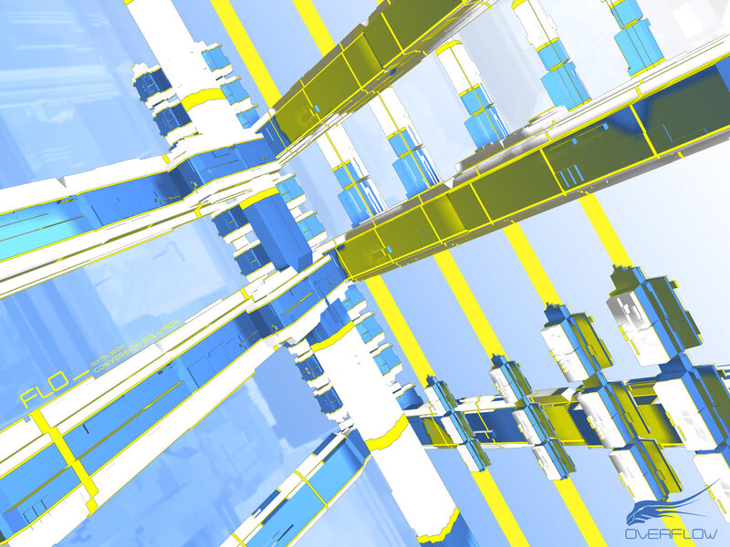 Futuristic Structure — Blue, Technological