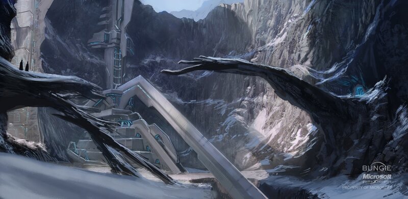 Futuristic Structure in Canyon