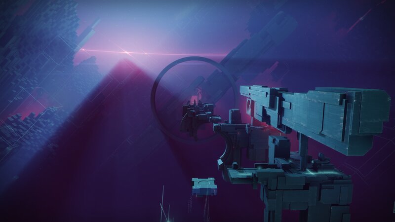 Futuristic Structure in Space — Purple