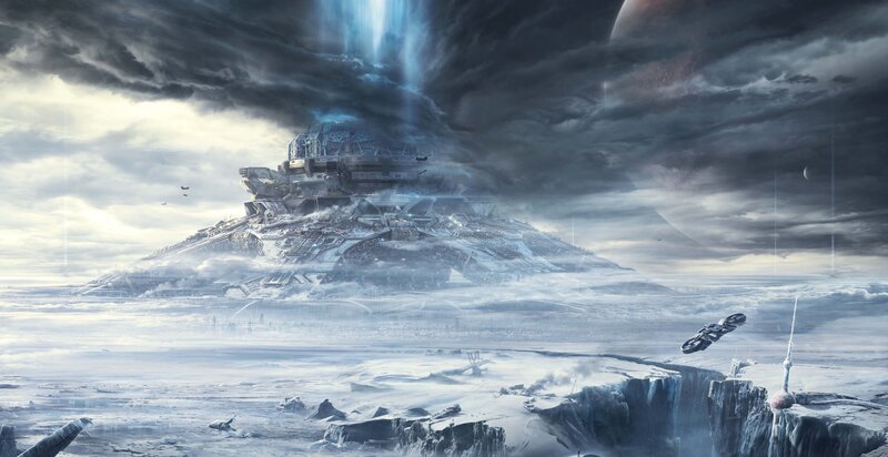 Futuristic Structure on Ice