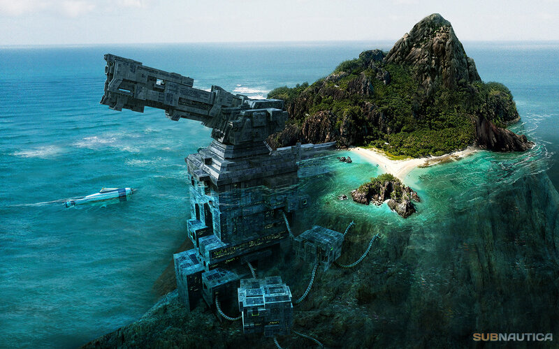 Futuristic Structure on Island