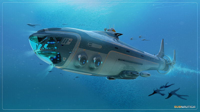Futuristic Submarine — Blue