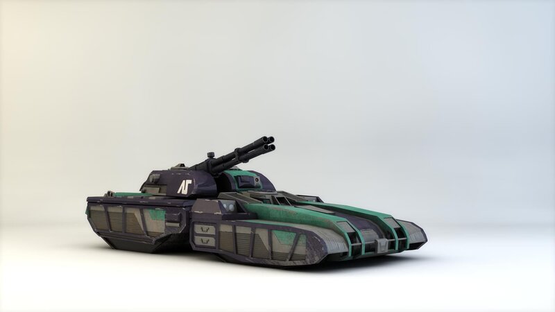 Futuristic tank model
