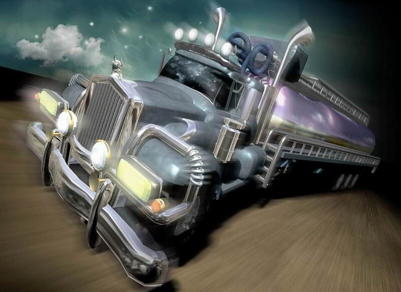 futuristic tanker truck