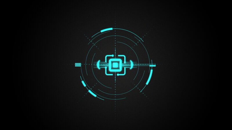 Futuristic Targeting Interface — Black