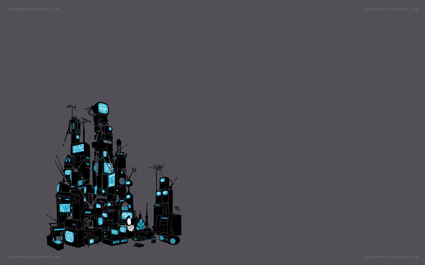 futuristic tech cityscape
