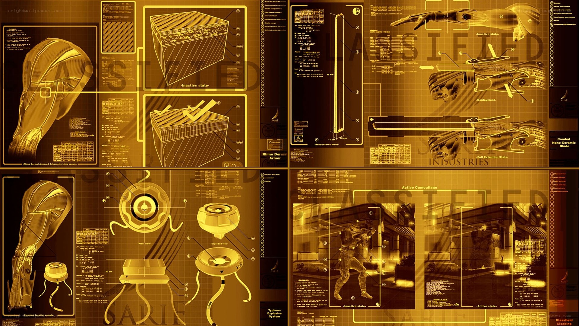 futuristic tech schematics