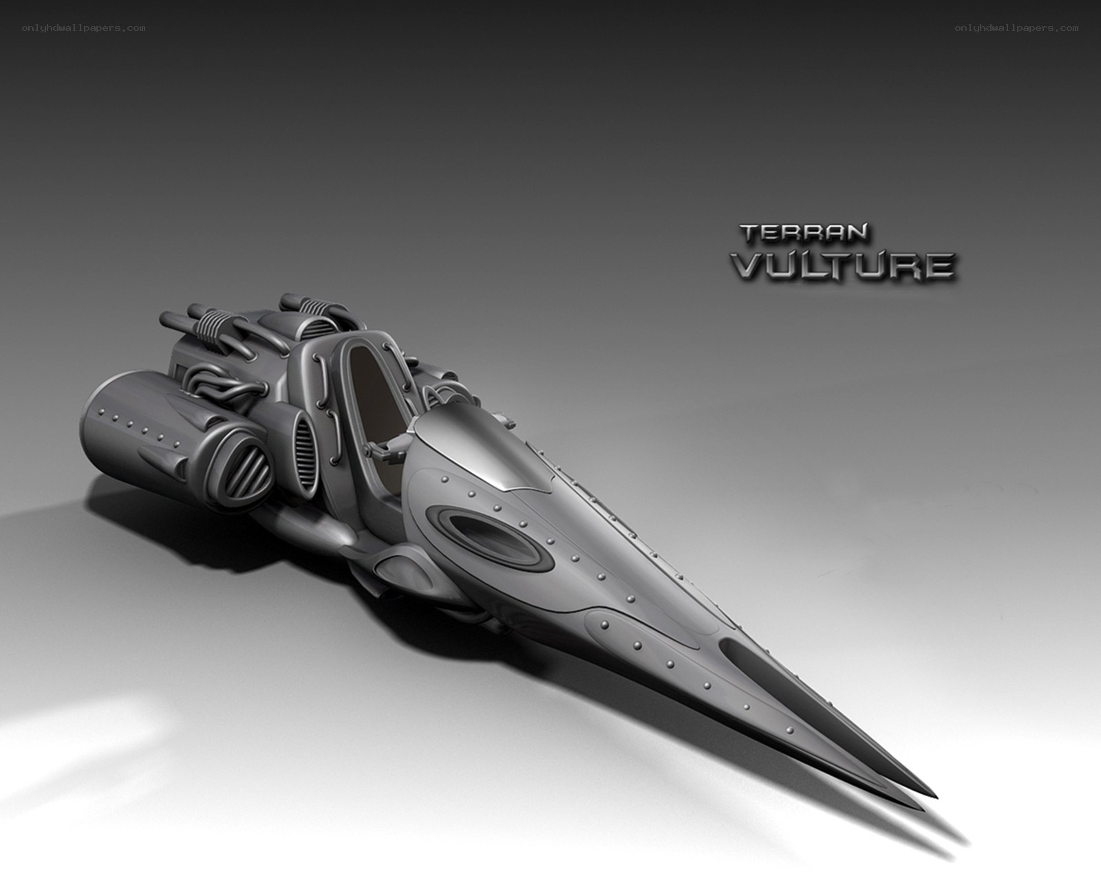 Futuristic Terran Vulture vehicle