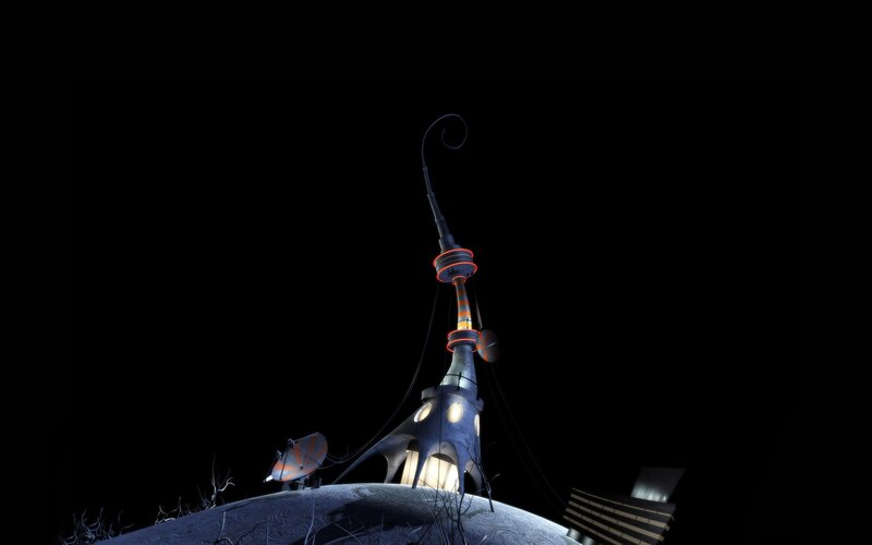 Futuristic Tower on Planet