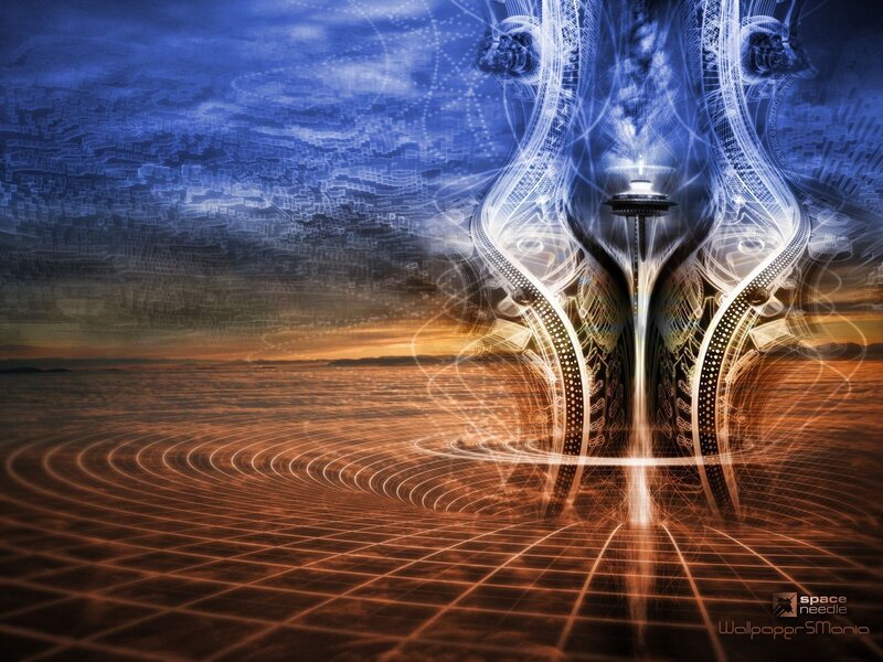Futuristic Tower Structure — Blue, Dramatic, Sunset
