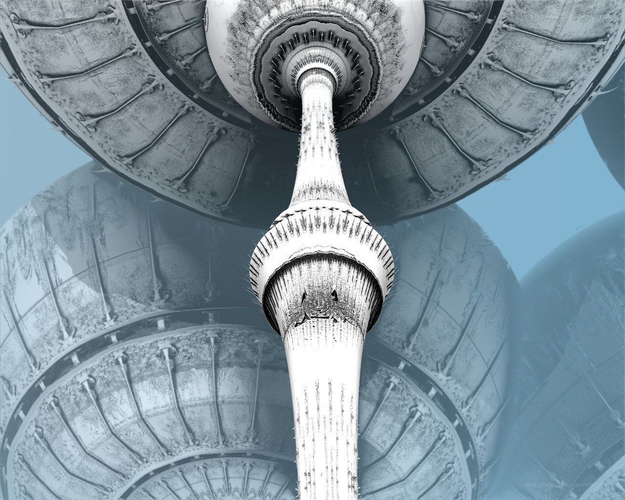 futuristic tower structure