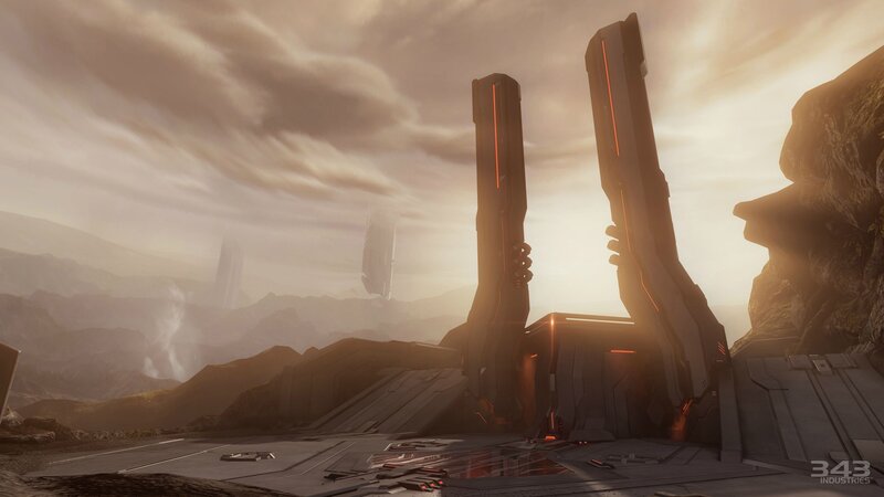 Futuristic Towers on Alien Planet — Gray