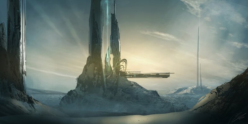 Futuristic Towers on Ice