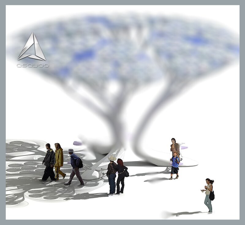 Futuristic Tree Sculpture