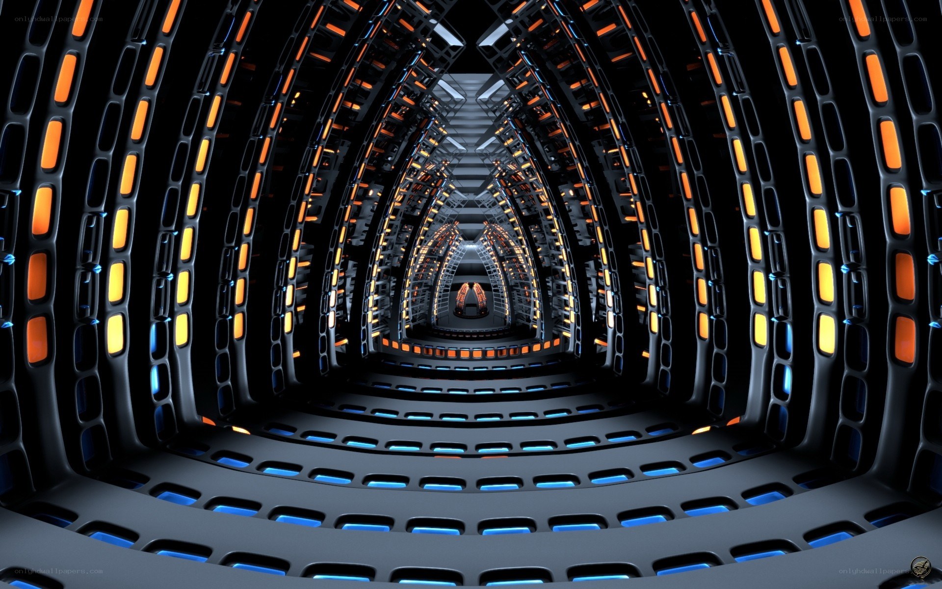 futuristic tunnel corridor