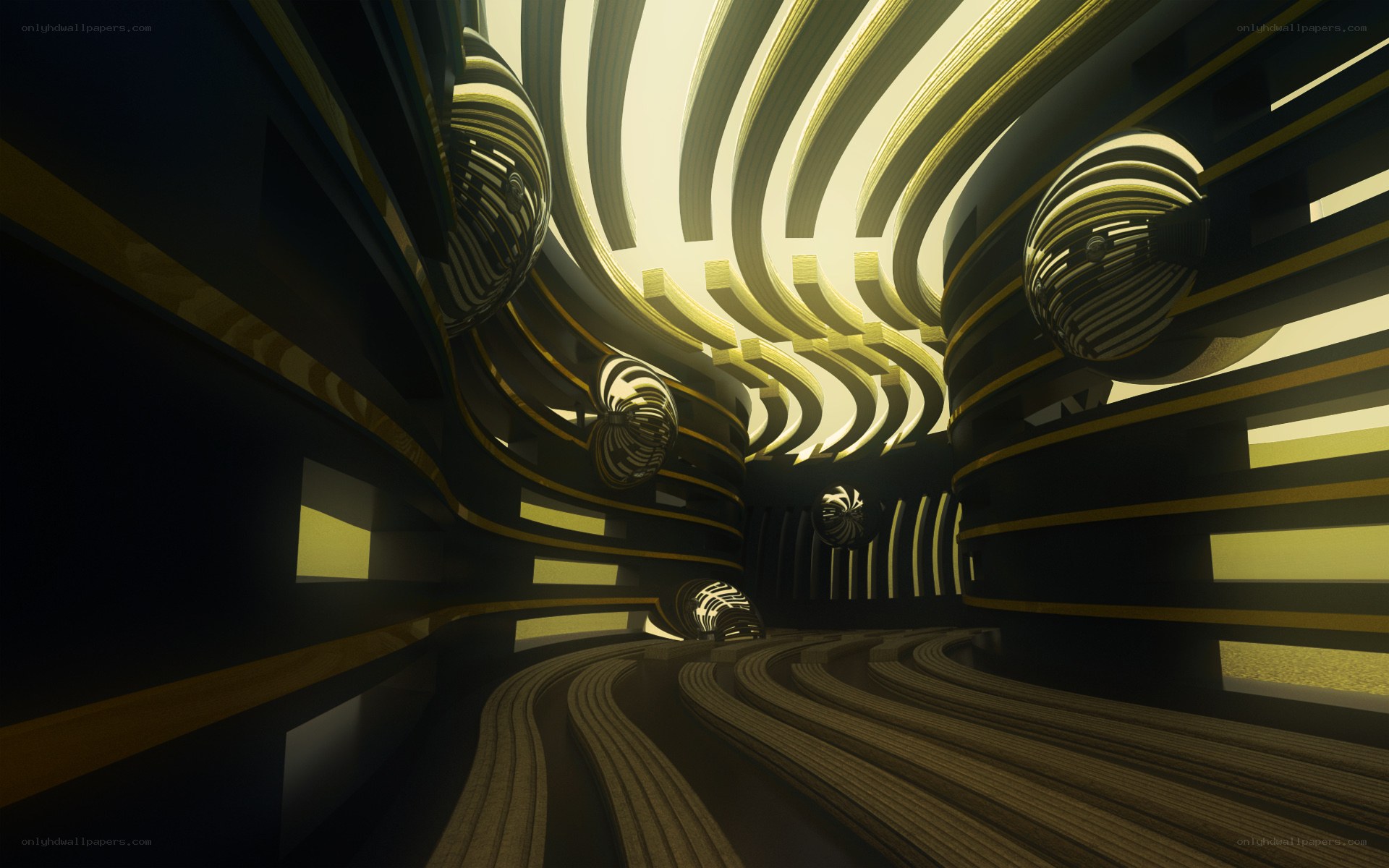 futuristic tunnel interior