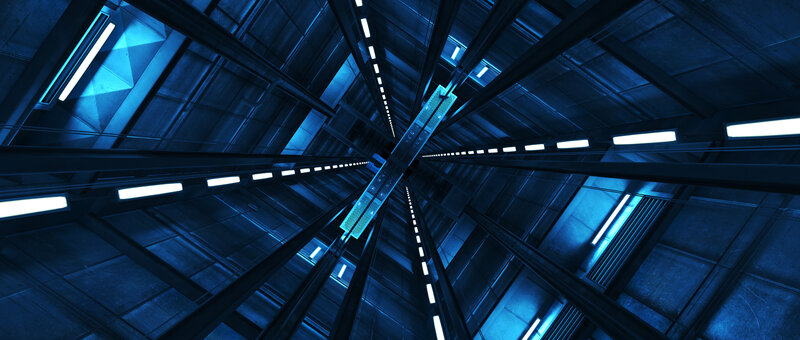 futuristic tunnel interior