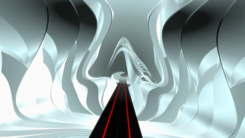 futuristic tunnel interior