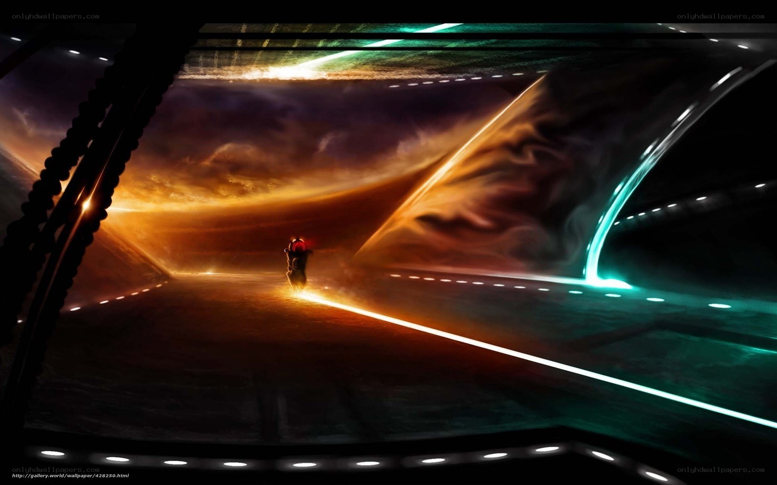 futuristic tunnel journey