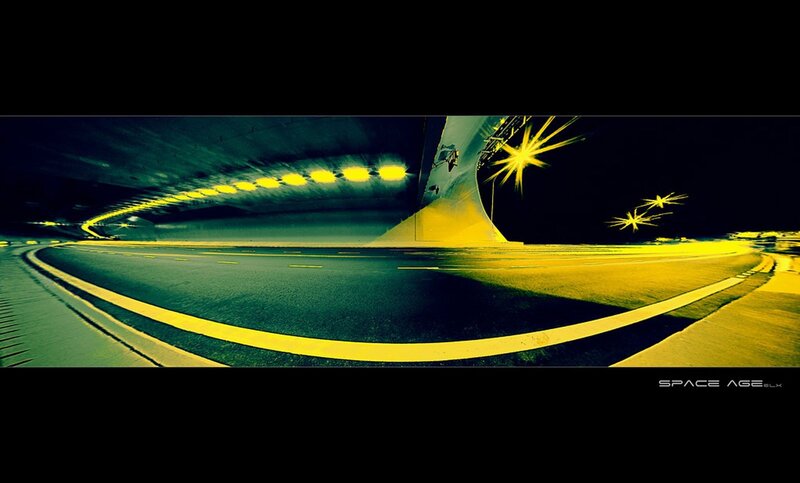futuristic tunnel road