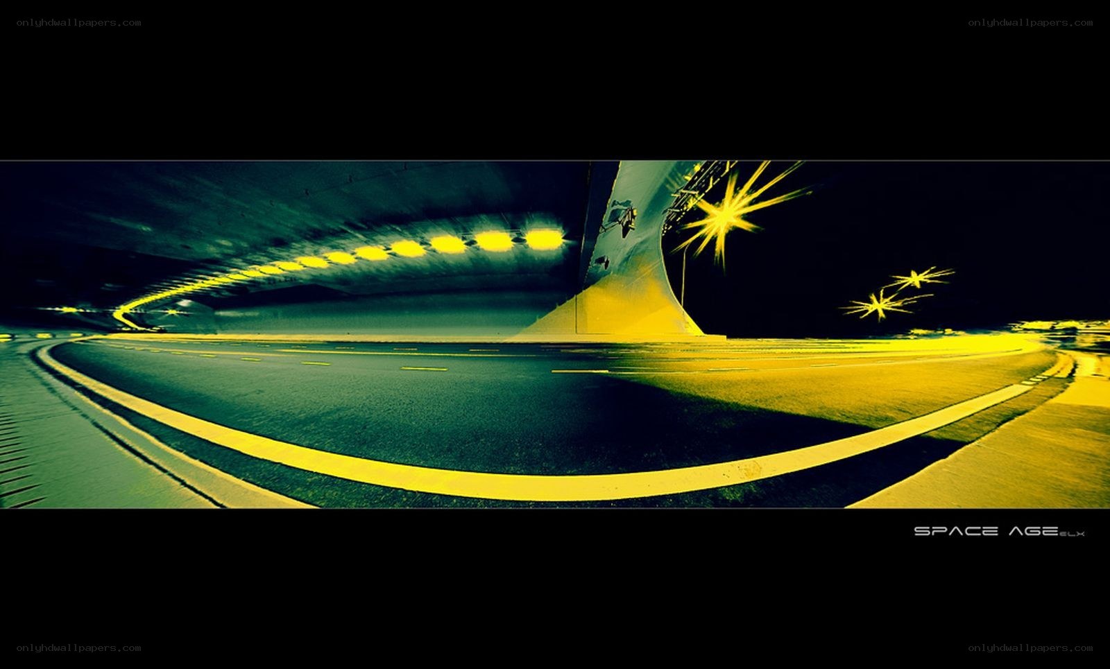 futuristic tunnel road