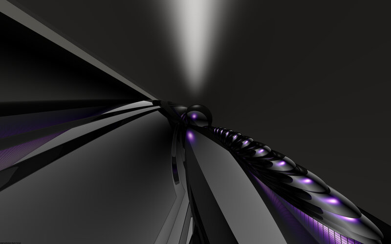 Futuristic Tunnel Structure — Black