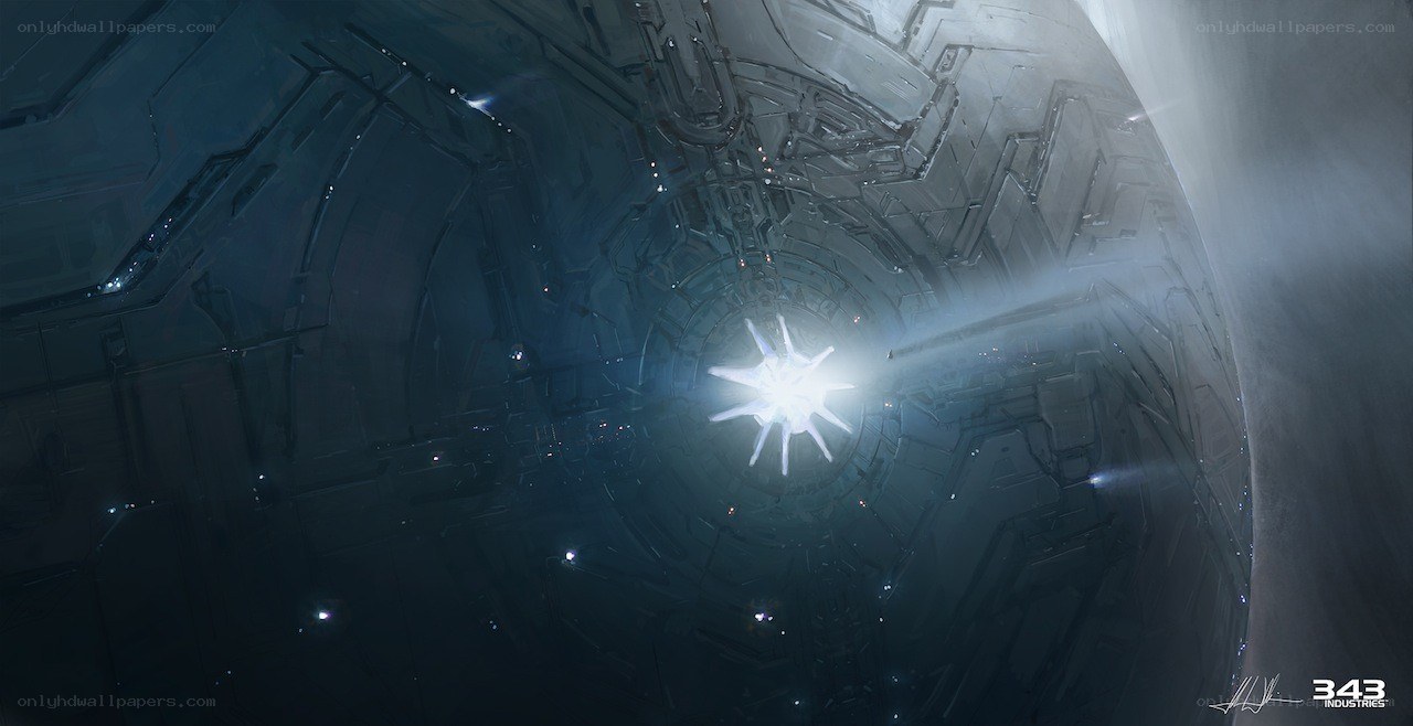 futuristic tunnel with central light