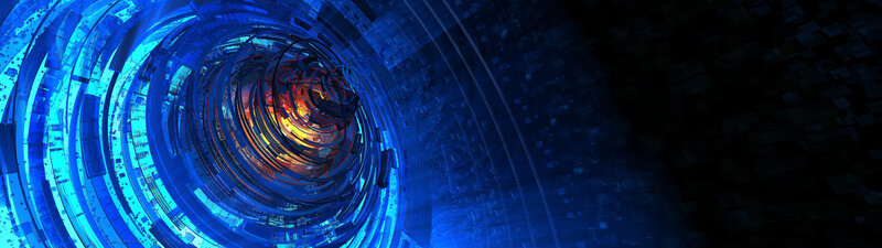 futuristic tunnel with glowing core
