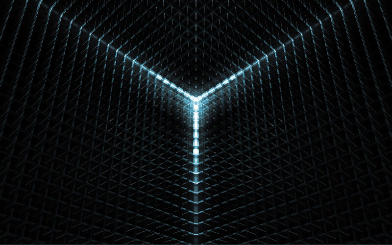 futuristic tunnel with glowing pattern