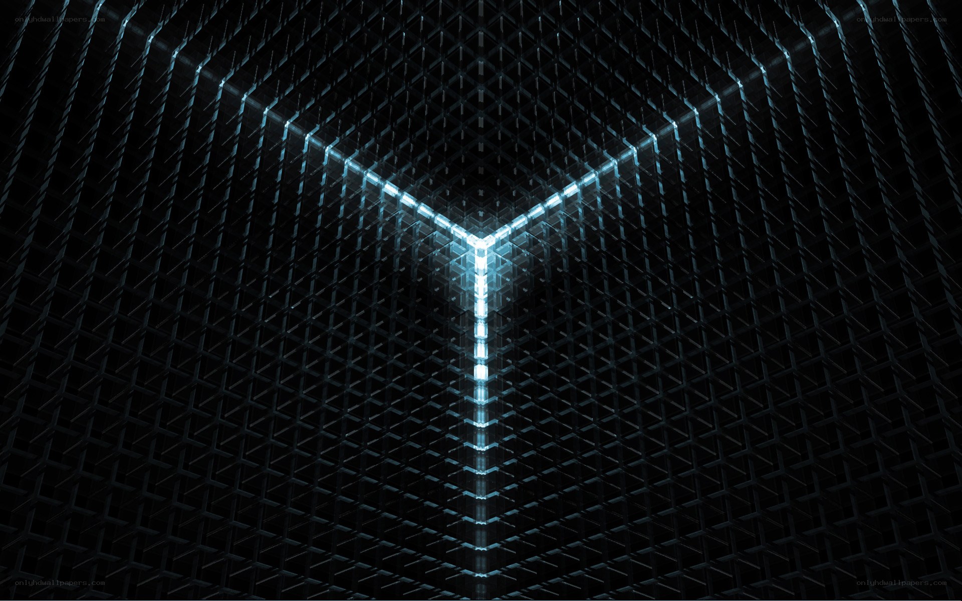 futuristic tunnel with glowing pattern