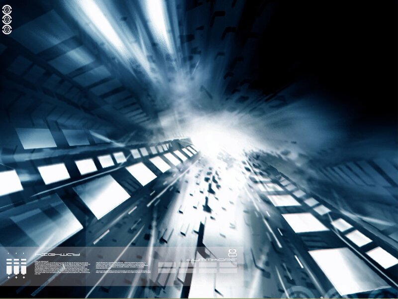 futuristic tunnel with light