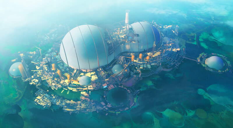 Futuristic Underwater City — Blue, Serene