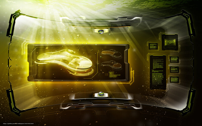 futuristic underwater interface