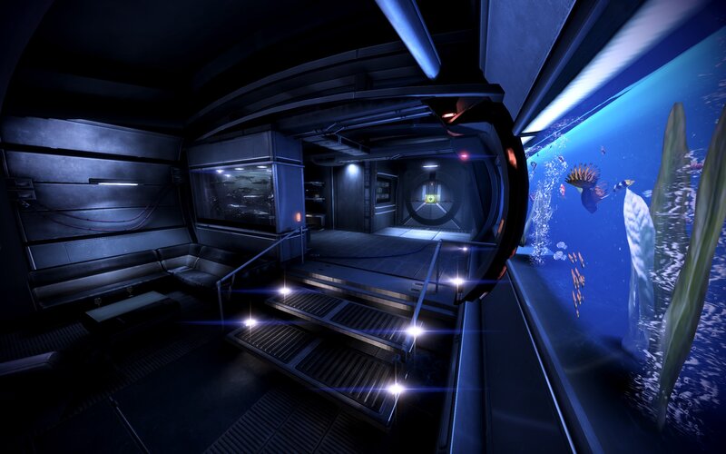 futuristic underwater station