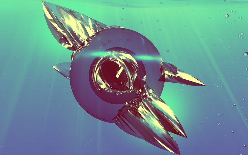 Futuristic underwater vessel