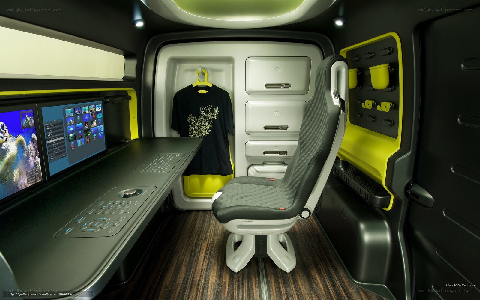futuristic van interior