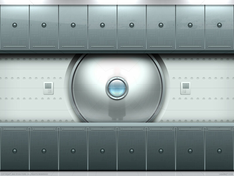 futuristic vault interior