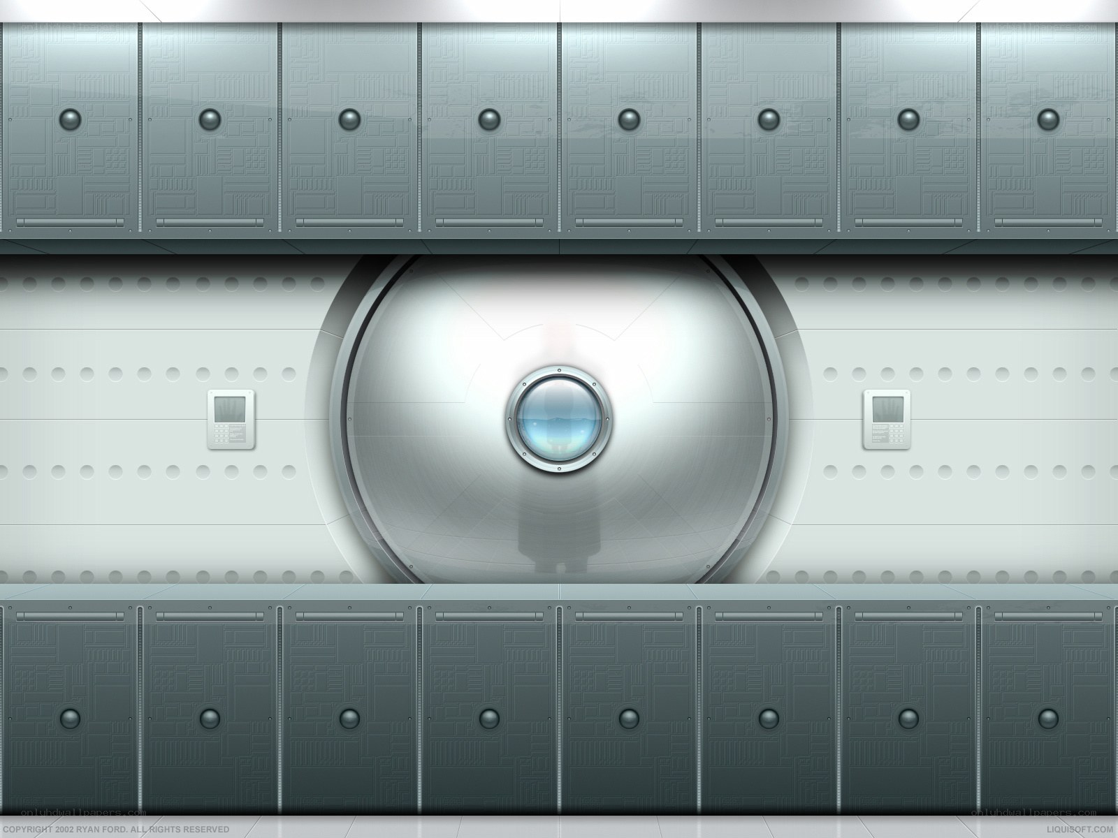 futuristic vault interior