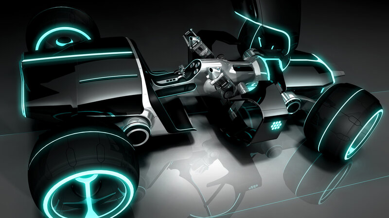 Futuristic Vehicle — Black, Dramatic, 3d Render