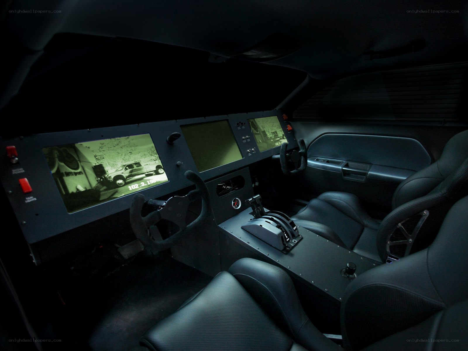 futuristic vehicle cockpit